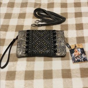 NWT Charcoal Gray American Bling Crossbody